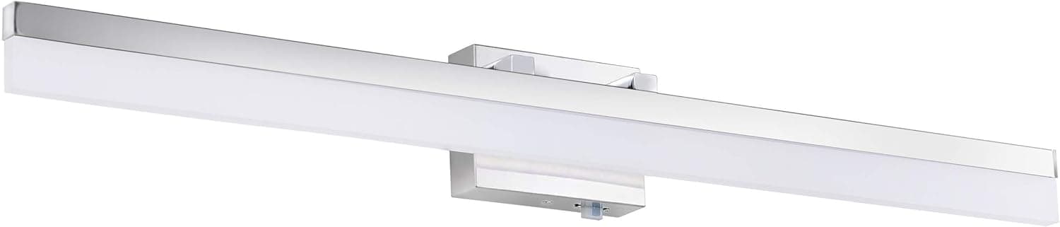 CLOUDY BAY 3 Color Modern LED Vanity Light Fixture for Bathroom,36 inch 30W CRI90+ 2000LM Dimmable,3000K/4000K/5000K Selectable,Chrome Finish