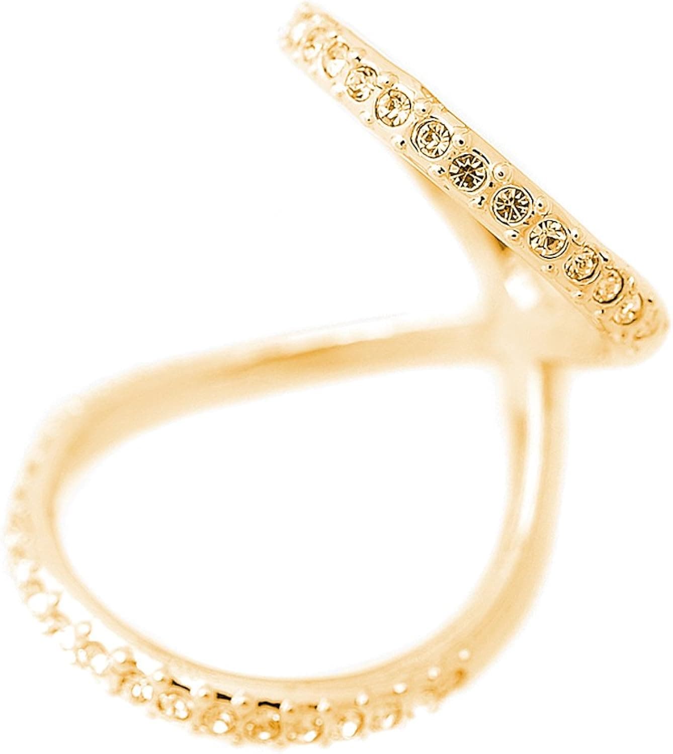 chelseachicNYC Crystal Warping Infinity Wrap Cross Statement Ring