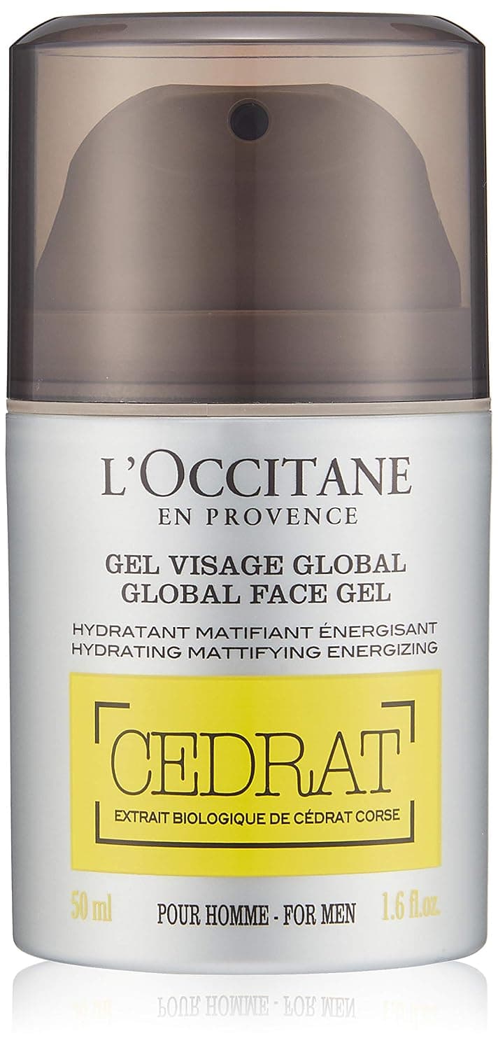 L'Occitane Men's Mattifying & Energizing Cedrat Global Face Gel, 1.6 Fl Oz