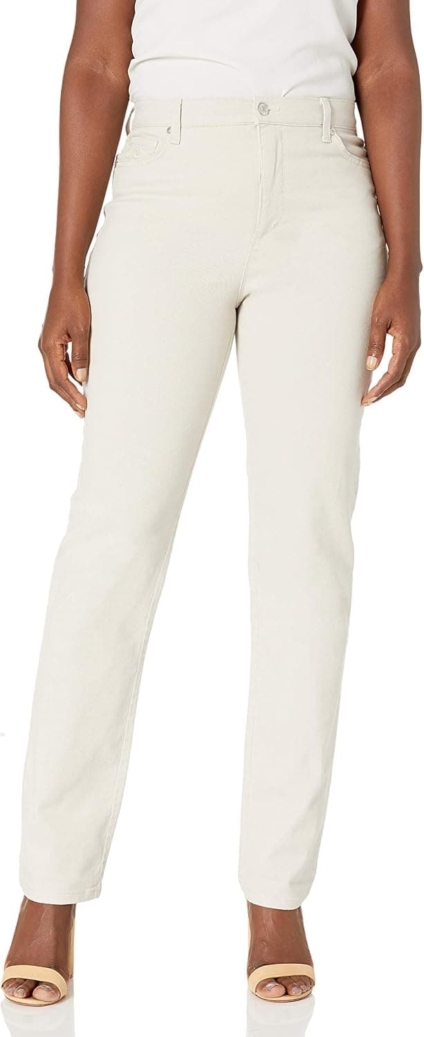 Gloria Vanderbilt Women's Classic Amanda High Rise Tapered Jean, Stonewood, 12 Long