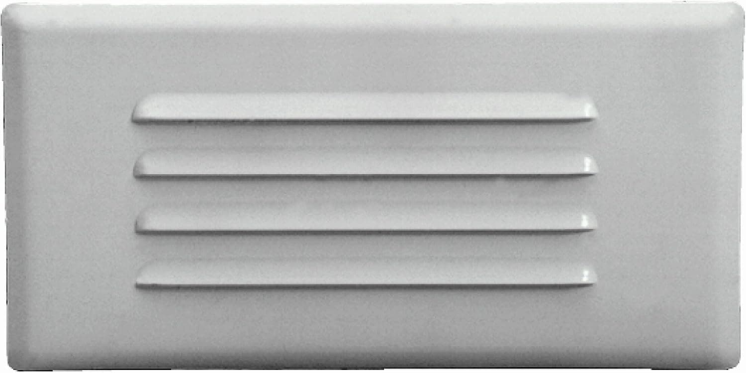 Royal Pacific 8931WH Step Light Louver with Glass Backing, Cover Only, White