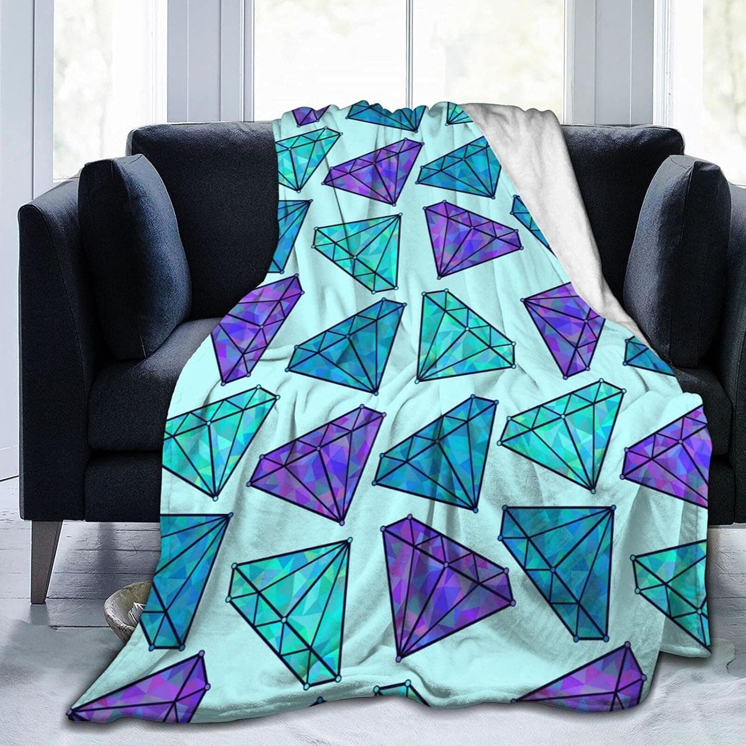 Vbadag Anime Throw Blanket Ultra Soft Warm Bed Blanket, All Season Microfiber Fleece Throw for Bed Sofa Chair Couch Bedroom 60"x50"