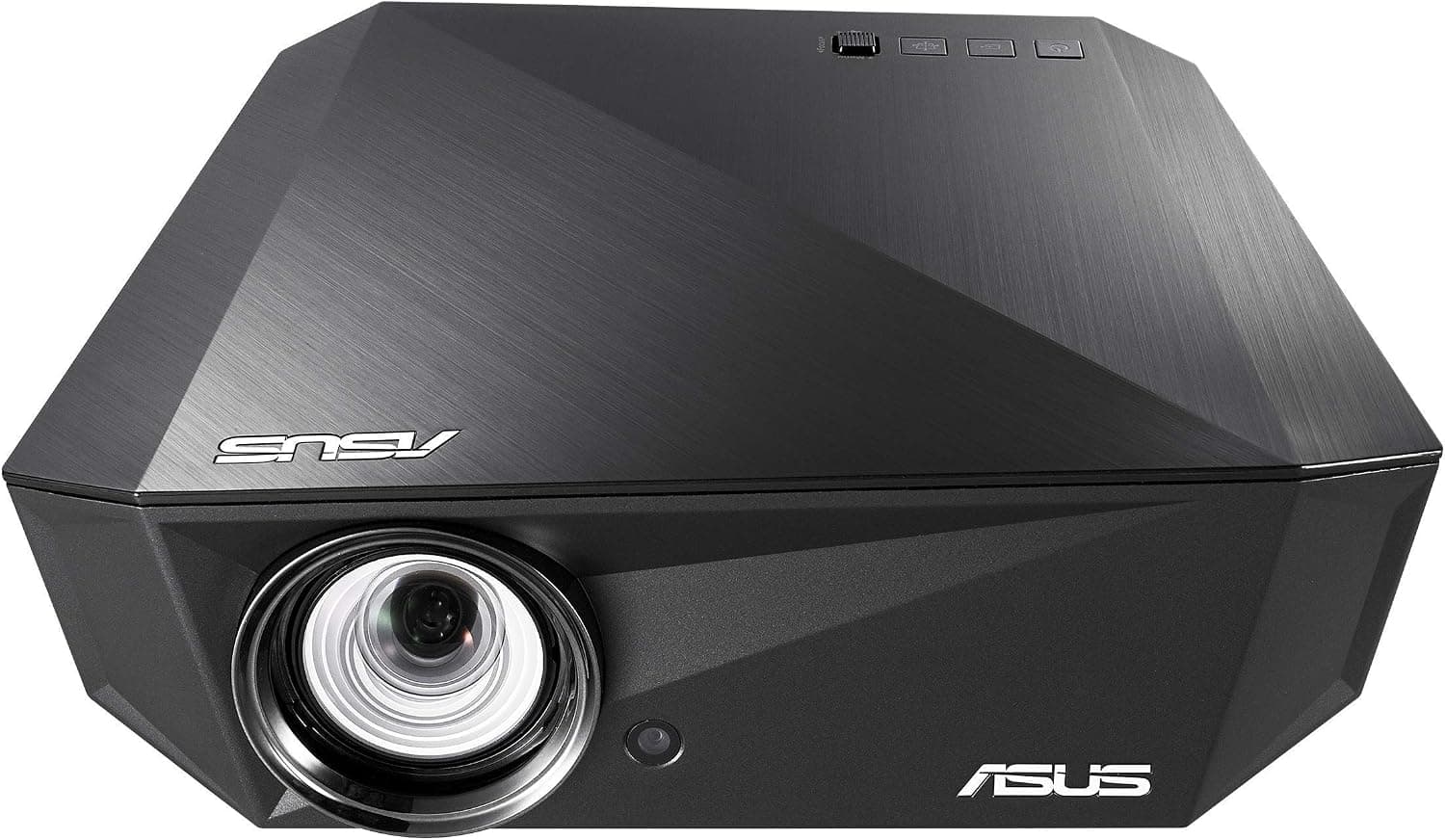 ASUS F1 LED Projector, FHD 1080P 1200 Lumens, 3D, Short Throw | Premium Audio by Harman Kardon | Wireless Projection | Remote Control | 2 Years Warranty (Renewed)
