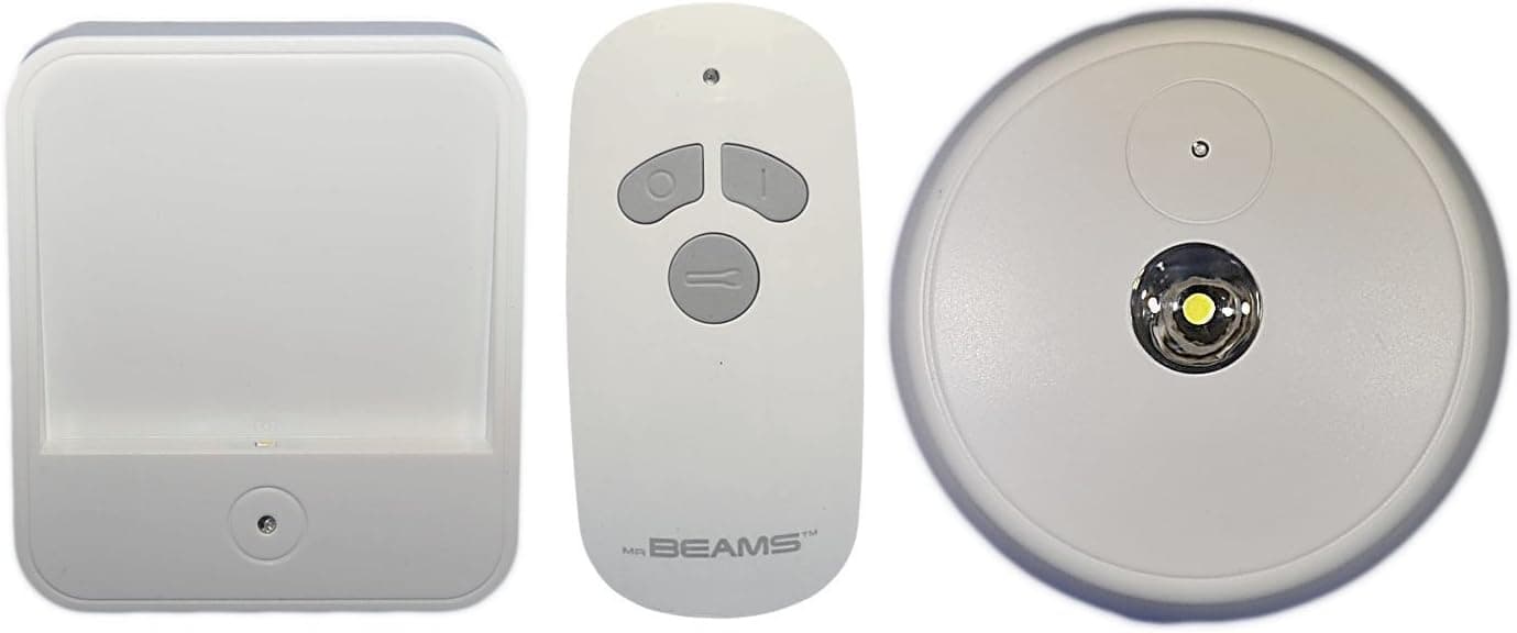 Mr Beams MB240 ReadyBright Wireless Power Outage LED Lighting System - Starter House Kit (Includes 1 path light and 1 ceiling light + detector)