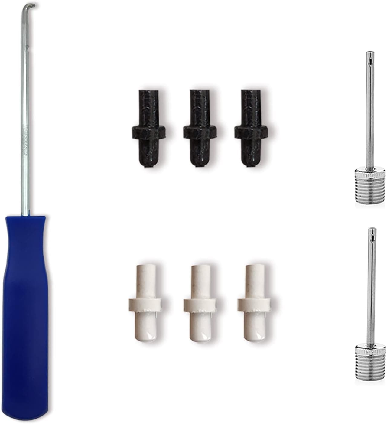 MINDCOLLISION Basketball Valve Replacement Valve, Sports Ball Leak Repair Kit, Sports Ball Doctor, White and Black Valve, Suitable for Basketball, Football, Volleyball