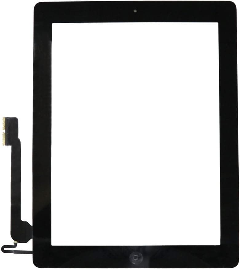 Touch Screen Digitizer Assembly for Black iPad 4 Model A1458, A1459, A1460 + Home Button Camera Holder + Pre-Installed Adhesive with Tools