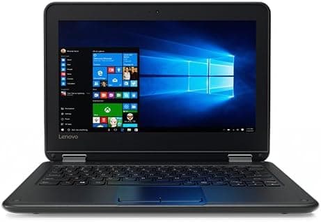 Lenovo 80UR0006US Black Flip design 11.6-inch Touchscreen 2-in-1 Business Laptop, Intel Celeron N3060, 4GB Memory, 128GB eMMC, Webcam, Wifi, Bluetooth, Windows 10 Pro
