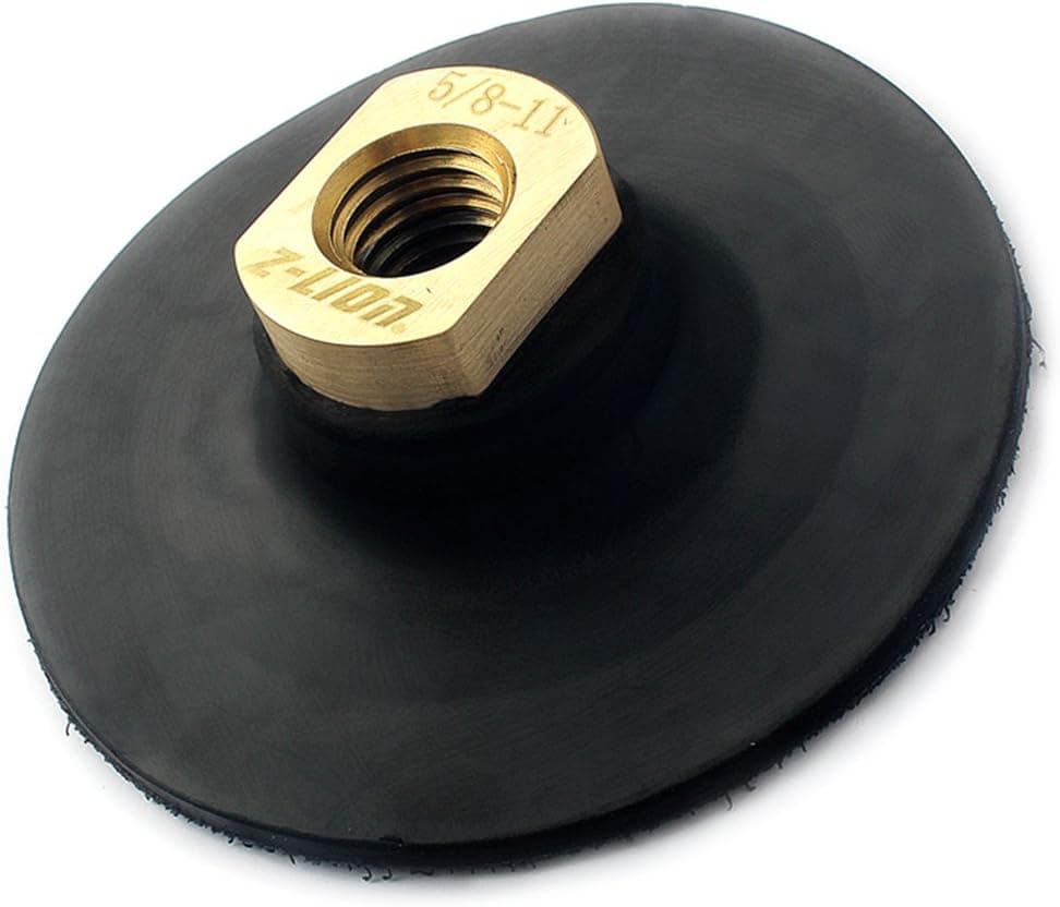 Z-LION Flexible Rubber Backer Pad 4 Inch Hook&Loop Back Holder with 5/8-11 Thread