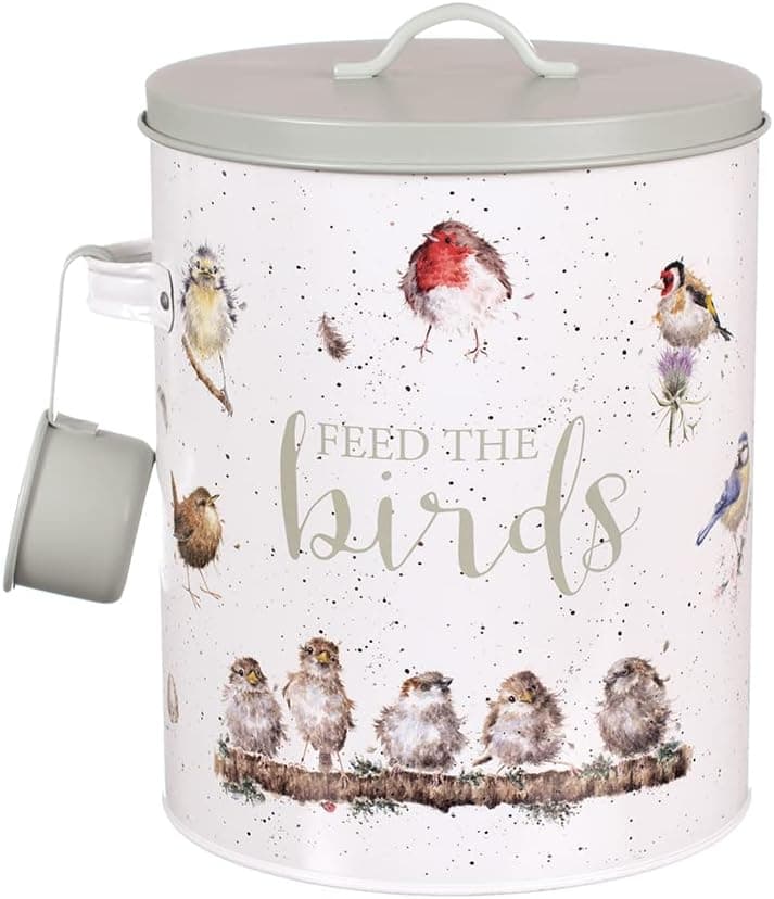 Wrendale Feed the Birds Tin Storage Canister with Scoop