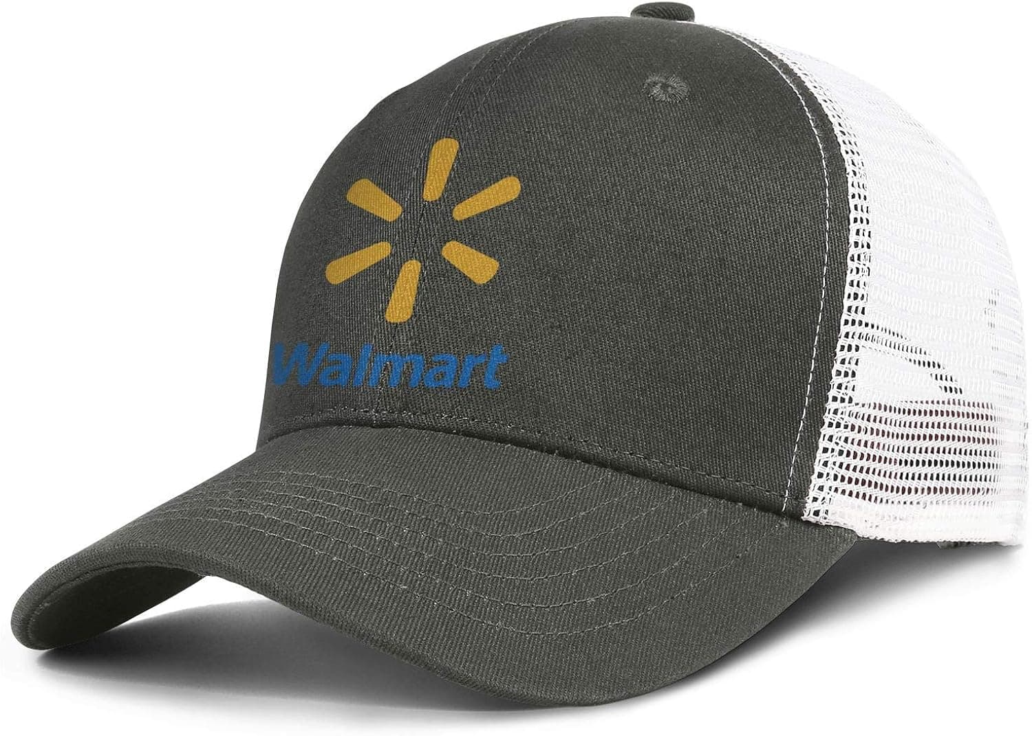 LHSPOSIFD Unisex Mens Baseball Hats Cool Adjustable Mesh Outdoor Walmart-Supermarket-Logo-Flat Caps