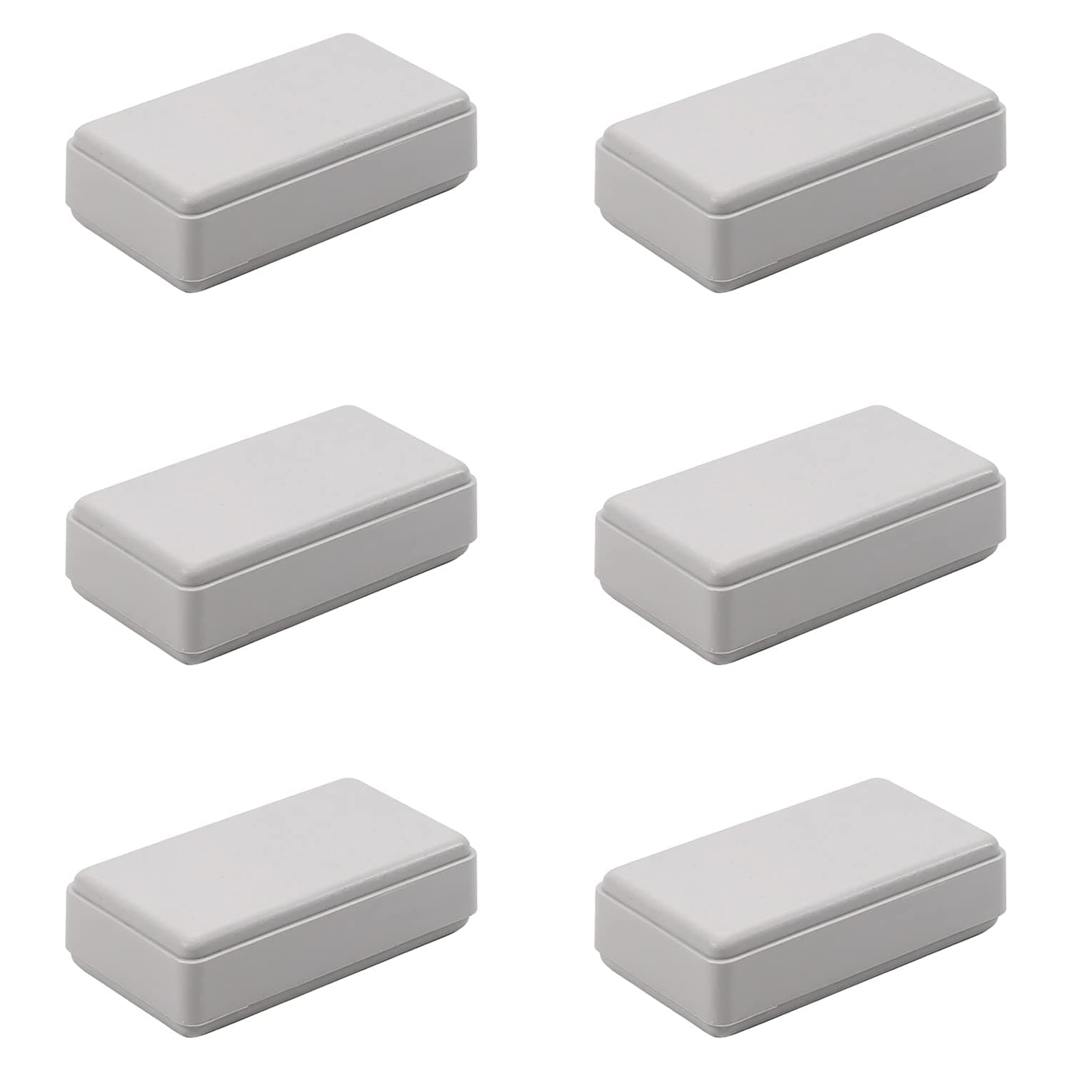 Fielect 6Pcs Dustproof Electronic Junction Box Plastic Enclosure Project Box for Electronic Projects ABS White 1.97" x 1.10" x 0.59"