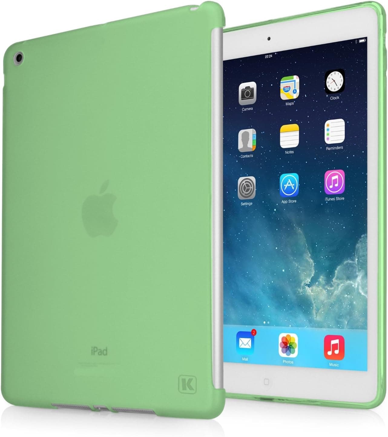 KAYSCASE Slim Soft Gel Smart Cover Compatible Back Cover Case for Apple iPad Mini (Green)