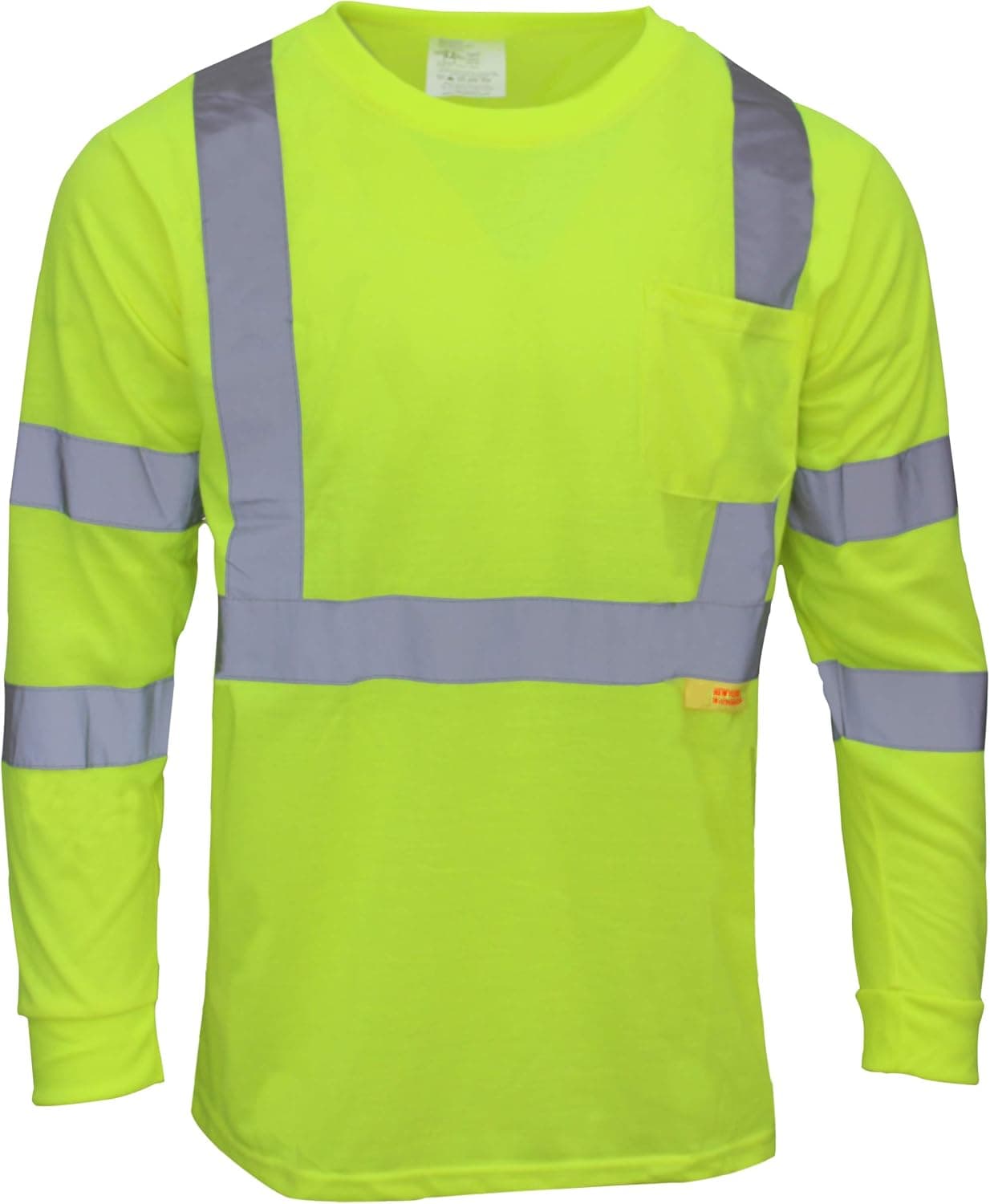 NY Hi-Viz Workwear Class 3 High Vis Reflective Long Sleeve ANSI Safety Shirt