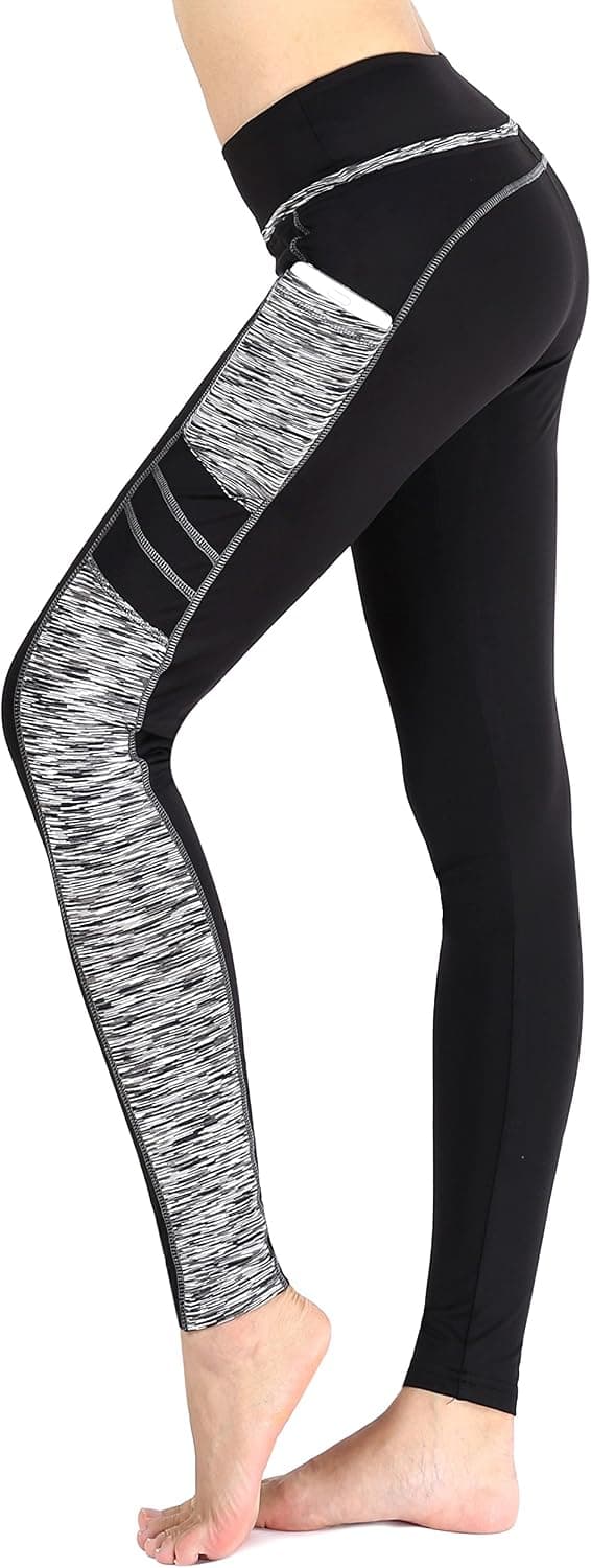 Zinmore Women's Capri Yoga Pants Exercise Running Workout Leggings with Pockets