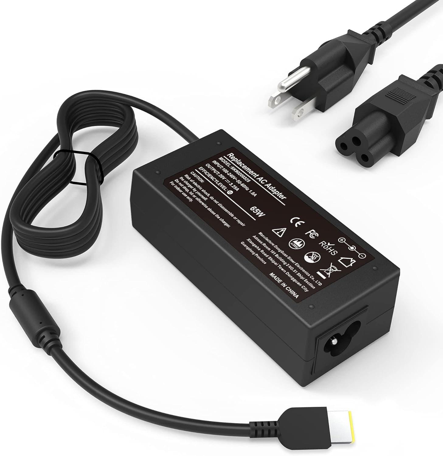 65W Lenovo Laptop Charger for Lenovo ThinkPad X1 X270 X240 X240S X250 T470 T450S T440 T440S T460S T460 T450 T440P T540P T470S T431S T560 T570 T550 E570 E560 E550 E540 G50-45 G50-80 Power Supply