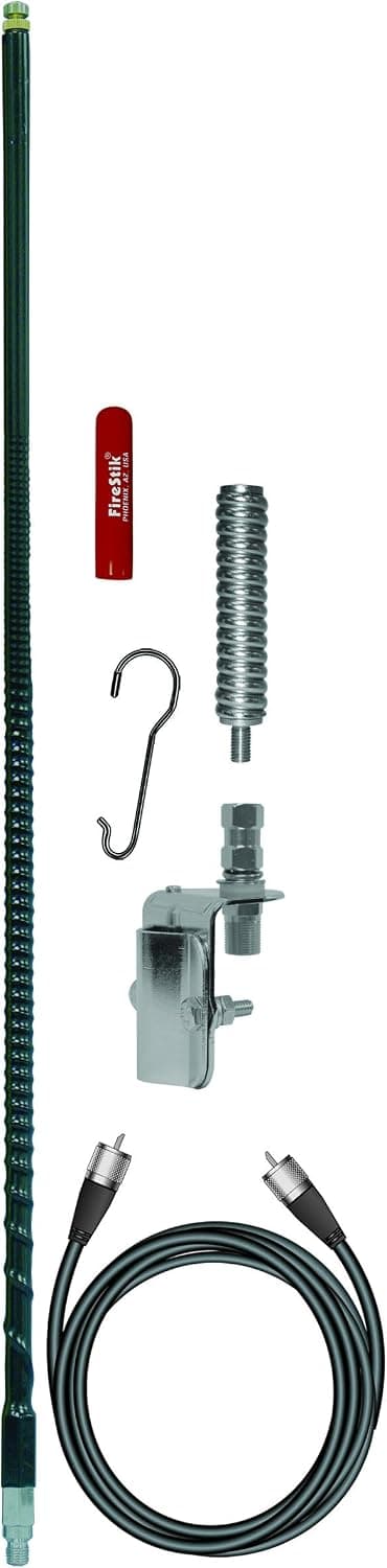 FireStik FS364A8A-B Three foot single mirror mount CB antenna kit (Black)