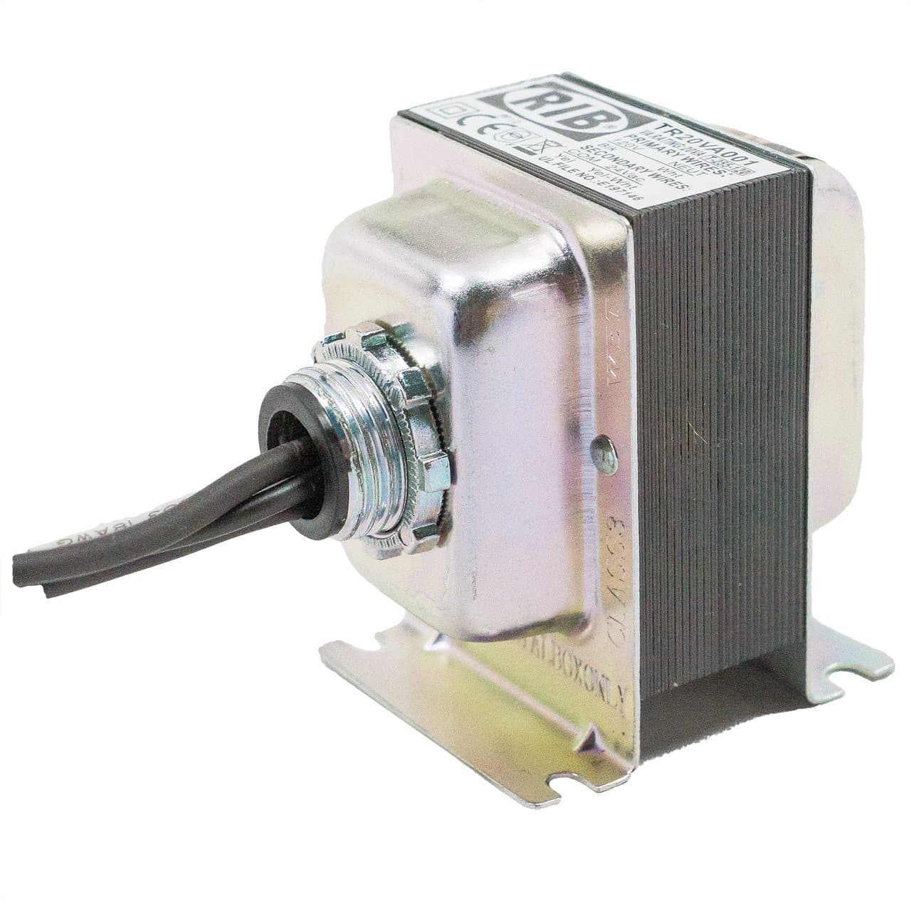 Transformer 20VA, 120-24V, single hub, Class 2, UL