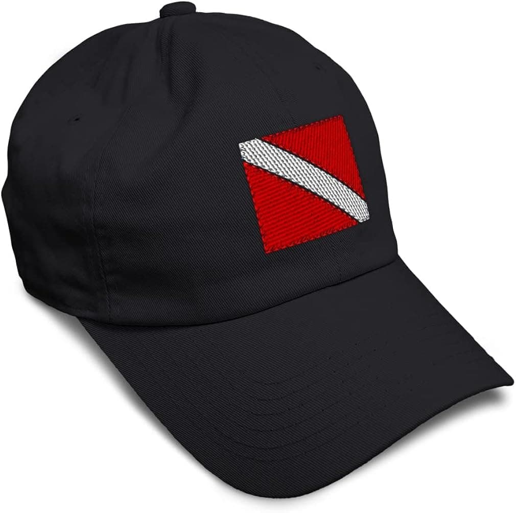 Speedy Pros Soft Baseball Cap Sport Scuba Diving Flag Embroidery Cotton Dad Hats for Men & Women