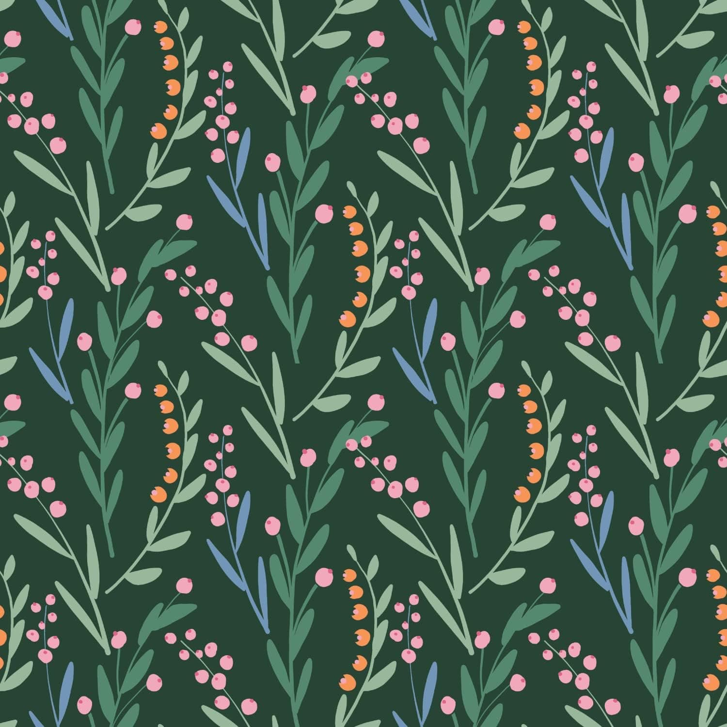 RoomMates RMK12167PLW Green Budding Branches Peel and Stick Wallpaper