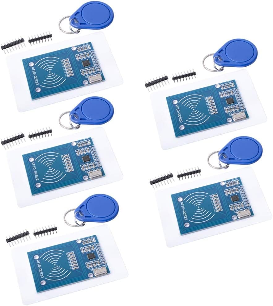 Qunqi RC522 IC Card Module with S50 White Card and Key Ring for Arduino Raspberry Pi (5PC)