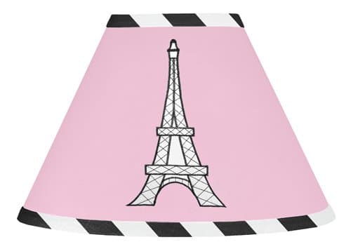 Sweet Jojo Designs Pink, Black and White Paris French Eifell Tower Lamp Shade