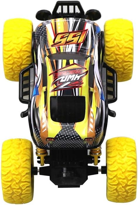 Toy Trucks for Boys Pull Back Cars for Toddlers, Alloy Toy Car Educational Toy Monster Trucks Inertia Car Toy for Boys Girls Toddler (Yellow)