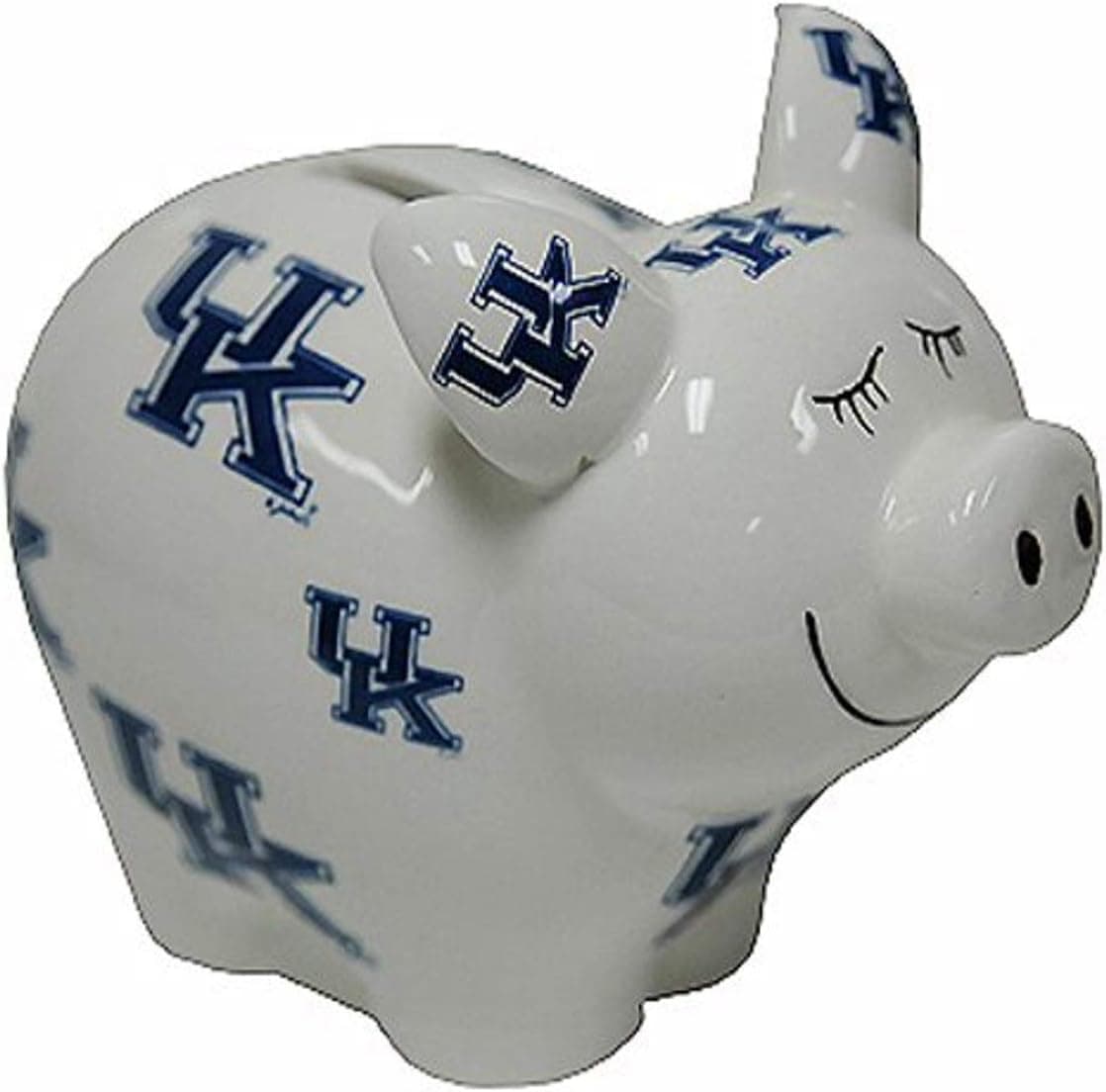 NCAA Kentucky Wildcats Piggy Bank with All Over Logo "UK"