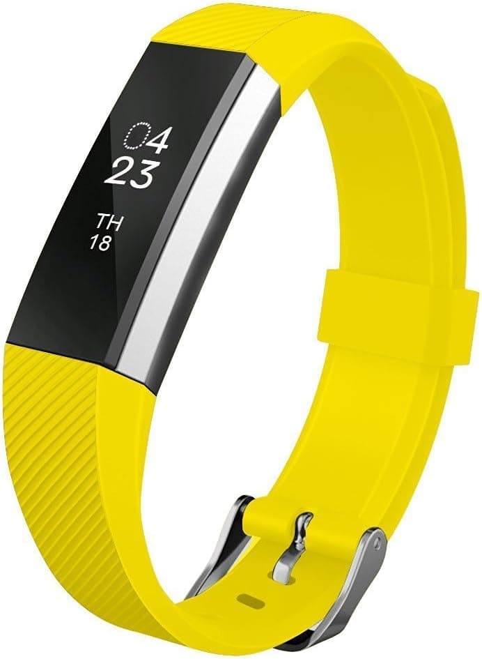 Fitbit Alta Band, UMTELE Soft Replacement Wristband with Metal Buckle Clasp for Fitbit Alta Smart Fitness Tracker, Yellow