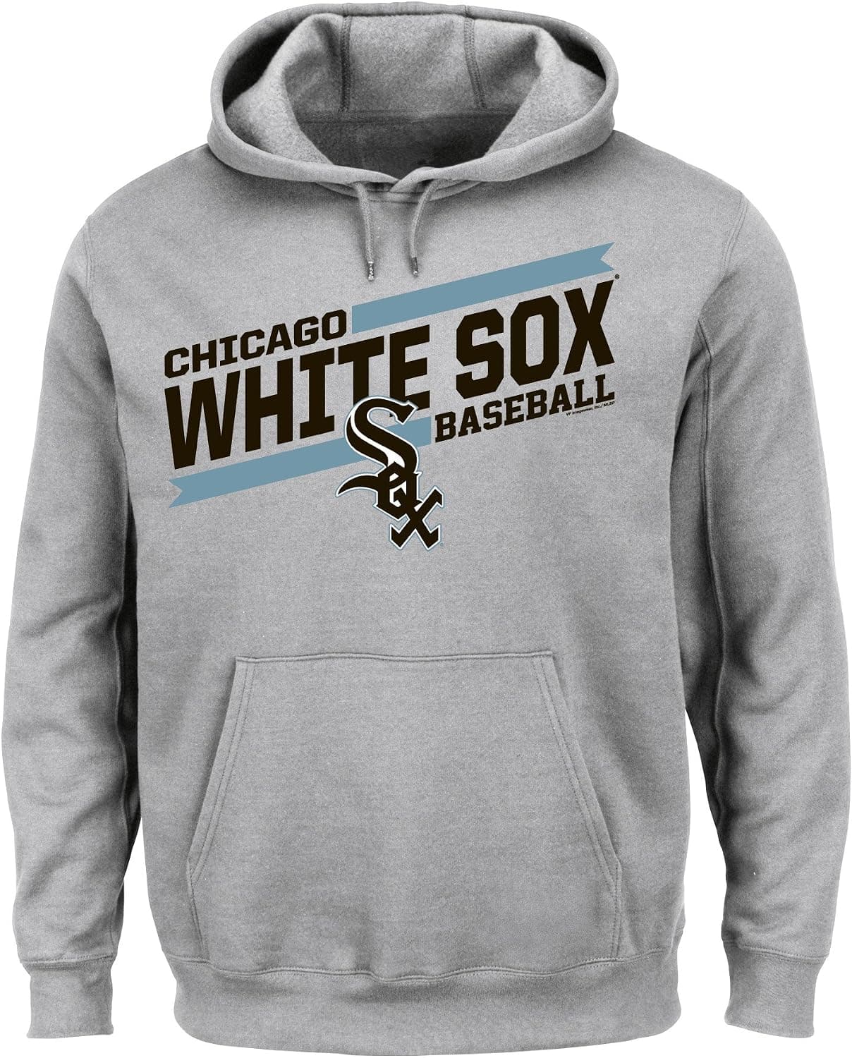Majestic MLB Men's Back The Field Fleece Hooded Sweater Steel Heather