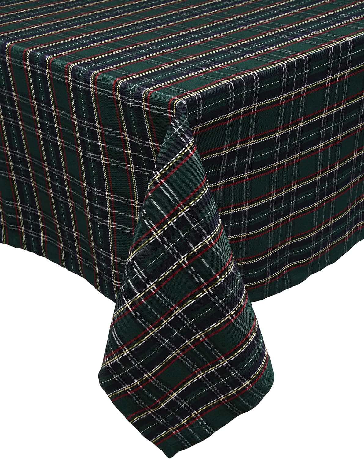Ruth&Boaz Traditional Scottish Tartan Plaid SquareTablecloth for Famly Dinners & Christmas Parties (Green, 52"X52")
