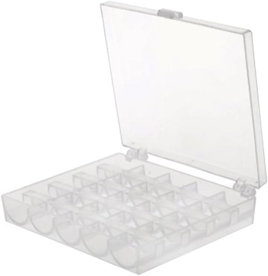 niceeshop(TM) Houseware Storage Collection Transparent Plastic 25 Compartments Bobbin Thread Box