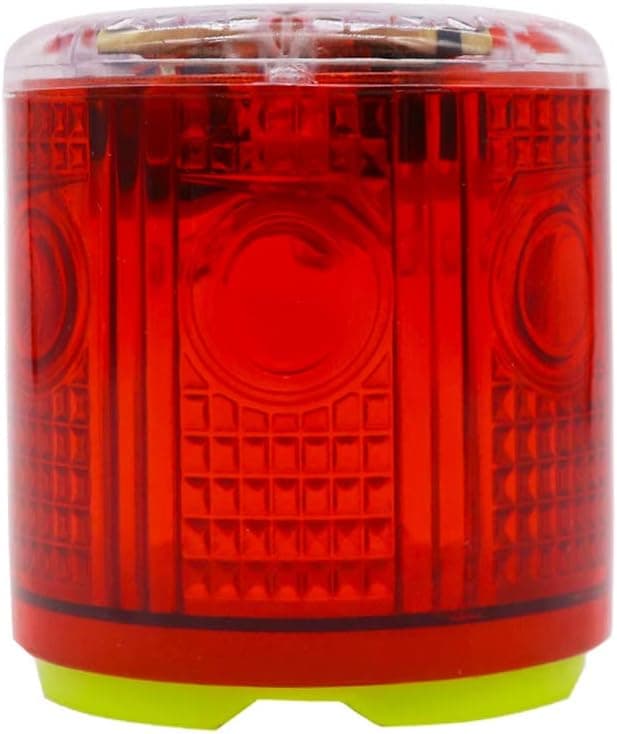 Aolyty Solar Strobe Warning Light Strong Magnetic Base Flashing Super Bright 360 Degree Automatically Turn On Waterproof for Construction Traffic Factory (Red)