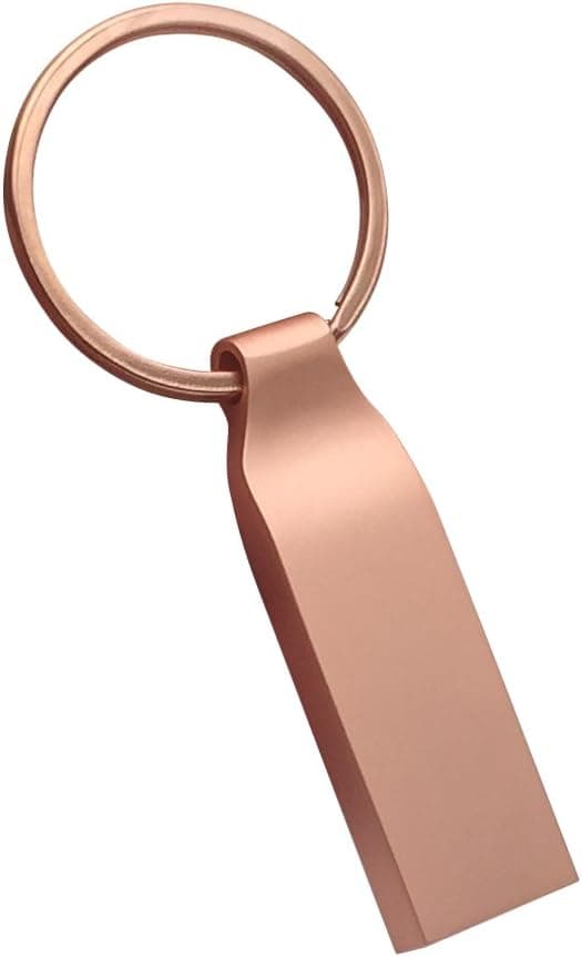 zjr USB Flash Drives 32gb Memory Stick Metal Keychain Design USB 2.0 Thumb Drive Creativity Compact Gift u Disk Pen Drive (32gb, Rose Gold)
