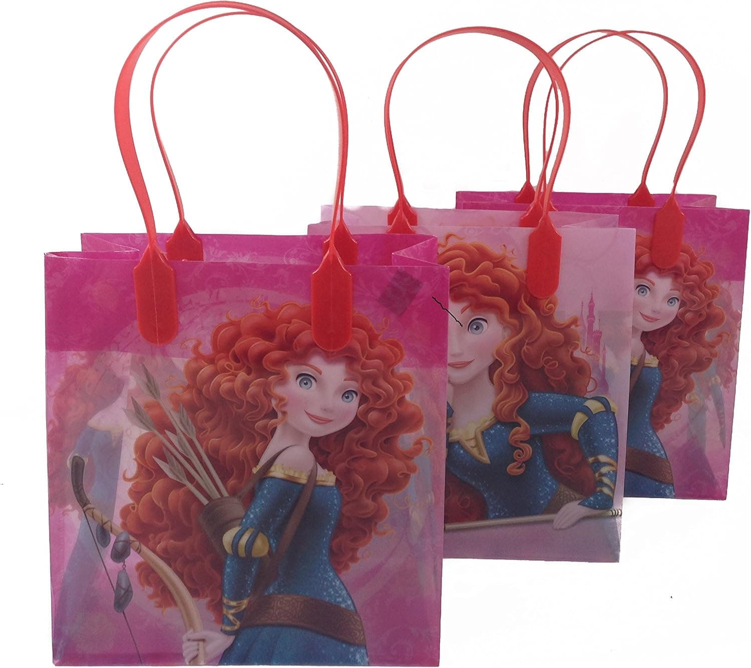 (12ct) Disney Nickelodeon Marvel Birthday Goody Gift Loot Favor Bags Party Supplies (Brave)