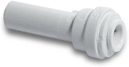 John Guest Reducer 3/8" Stem OD x 1/4" Tube OD JG Quick Connect (White Polypropylene) RO DI Reverse Osmosis Drinking Water