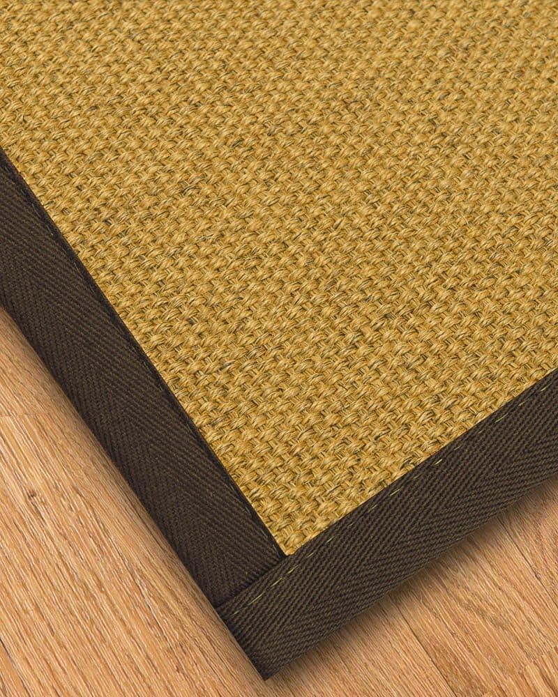 NaturalAreaRugs Natural Fiber Prescott Sisal Rug with Wide Canvas Border, Fudge, 2' x 3'