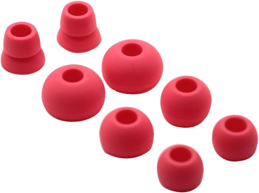 Poyatu Eartips Ear Buds Earpads for Beats Powerbeats 3 Powerbeats3 Wireless Replacement Earbuds (Red)