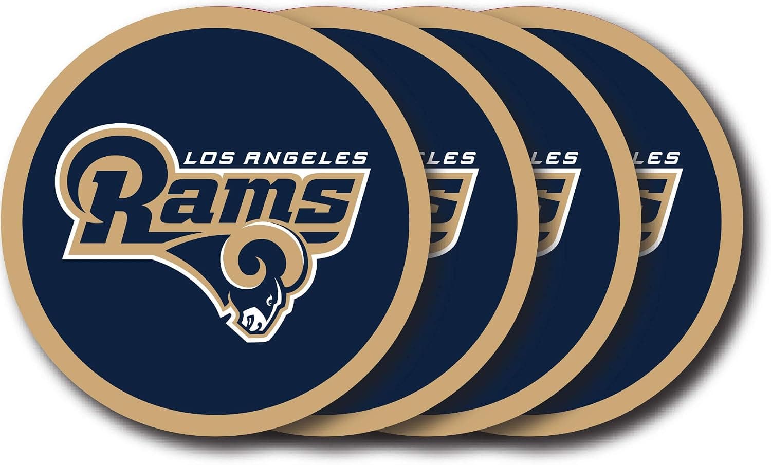 NFL Los Angeles Rams Vinyl Coaster Set (Pack of 4)