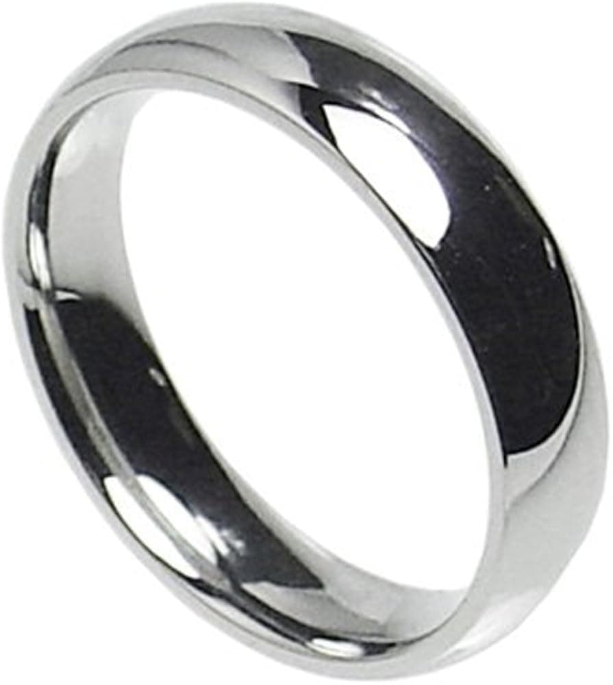 6mm Stainless Steel Comfort Fit Plain Wedding Band Ring Size 5-14