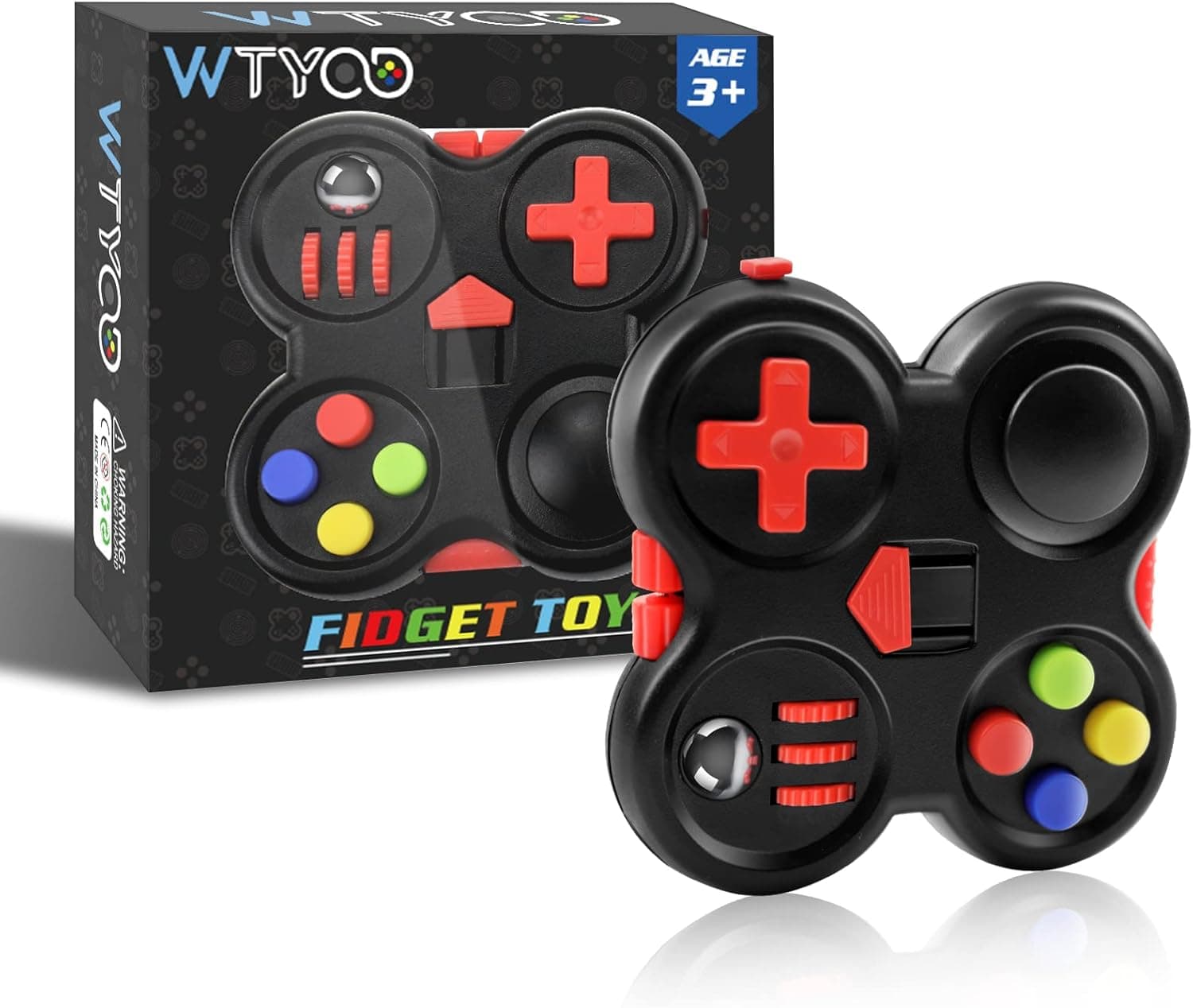 WTYCD Fidget Pad, Novelty 4 Leaves Clover Fidget Toy Durable 14 Fun Sensory Features with Fidget Controller ,Stress Relief Fidget Toys for Adults Kid ADHD ADD OCD Autism Anxiety