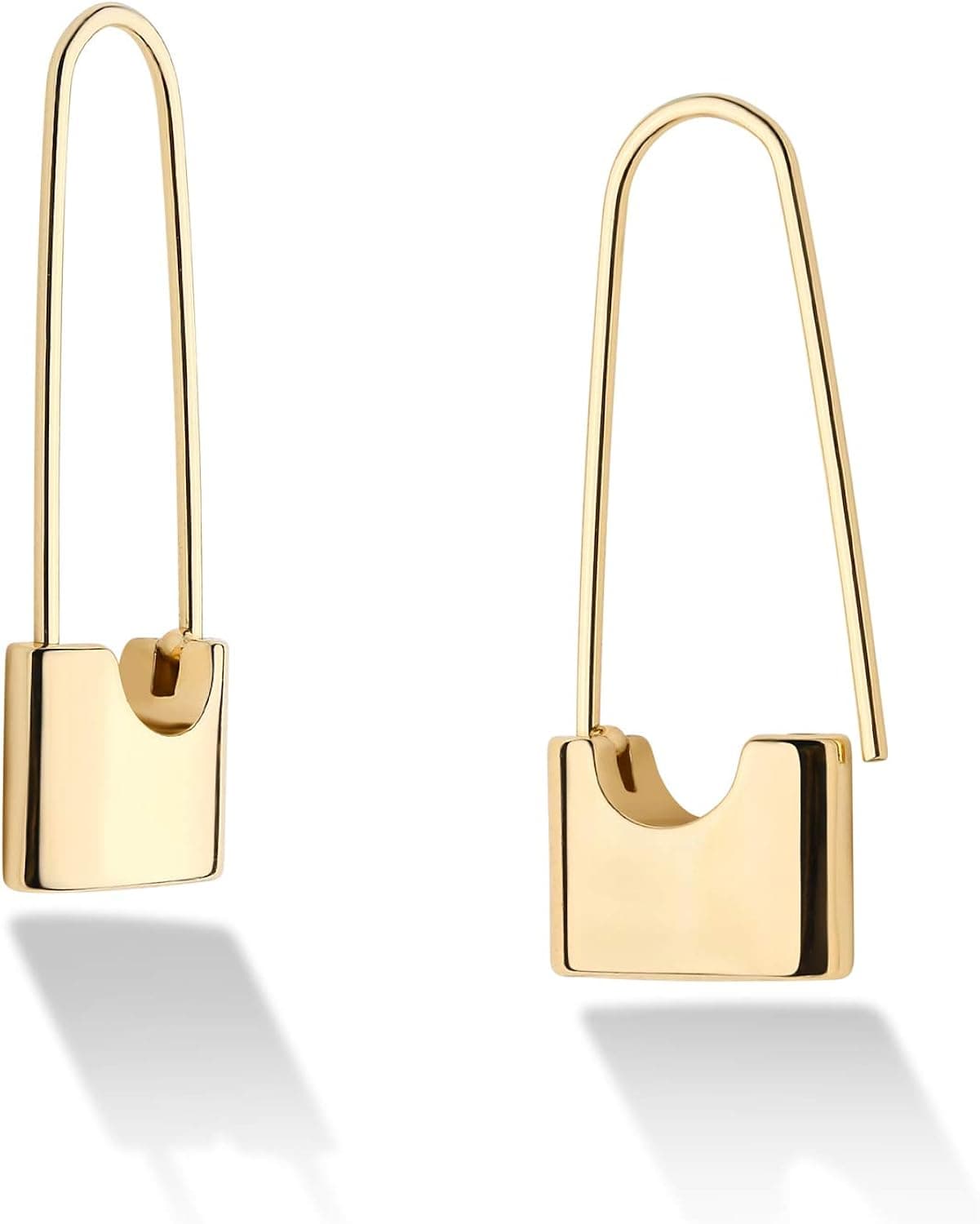 Safety Pin Earrings for Women Punk Goth Paper Clip Earrings 14K Gold Plated Stylish Cartilage Earrings 90s Earrings Stud