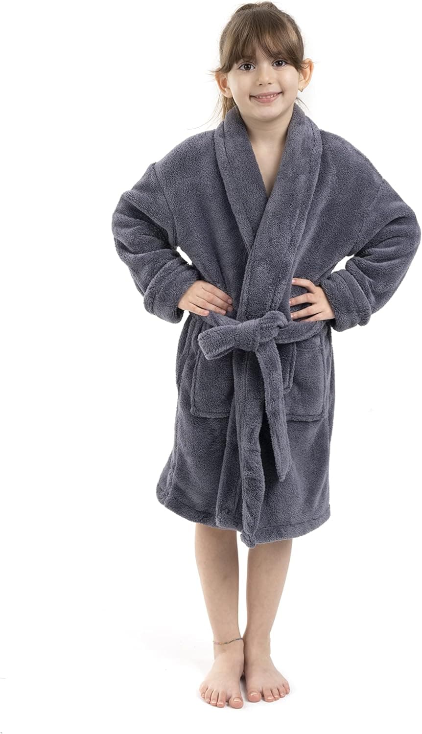 BC BARE COTTON Bare Cotton Kids Microfiber Fleece Shawl Robe - Girls