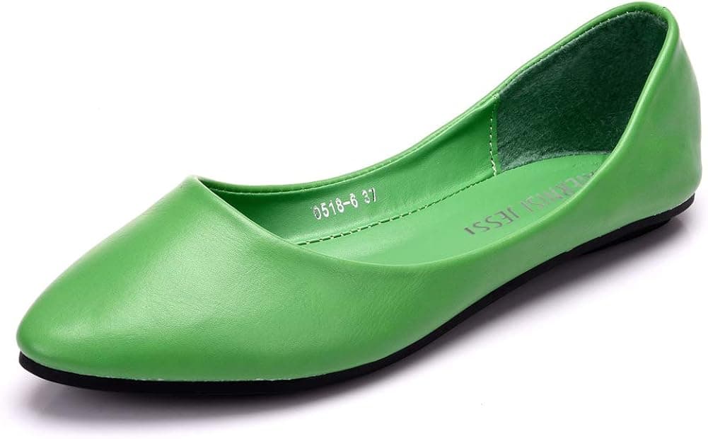 MAIERNISI JESSI Women's Pointed Toe Ballet Flat Cute Casual Comfort Shoes