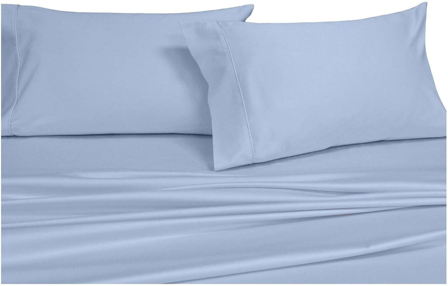 Royal Hotel's Solid Blue 600-Thread-Count 4pc Full Bed Sheet Set 100-Percent Cotton, Sateen Solid, Deep Pocket