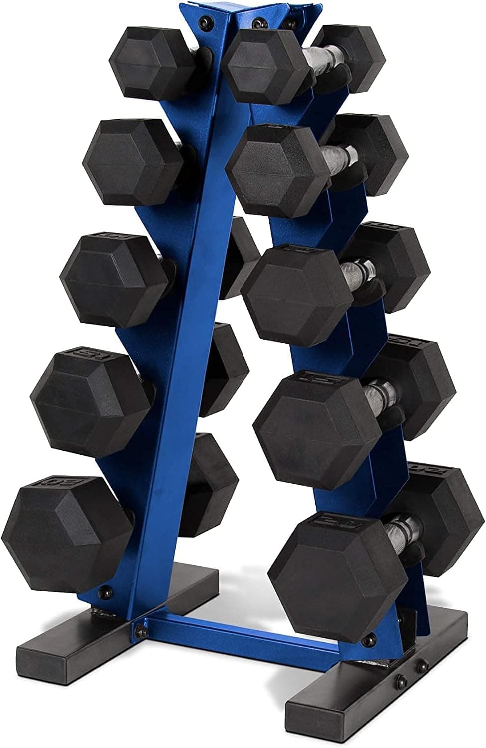 CAP Barbell 150 LB Dumbbell Set with Rack, Color Series
