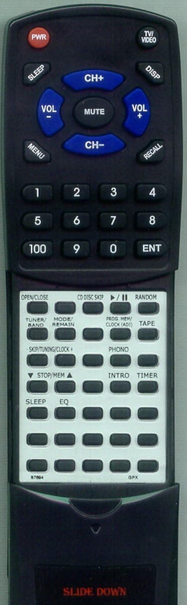 Replacement Remote Control for GPX S7794, S7694