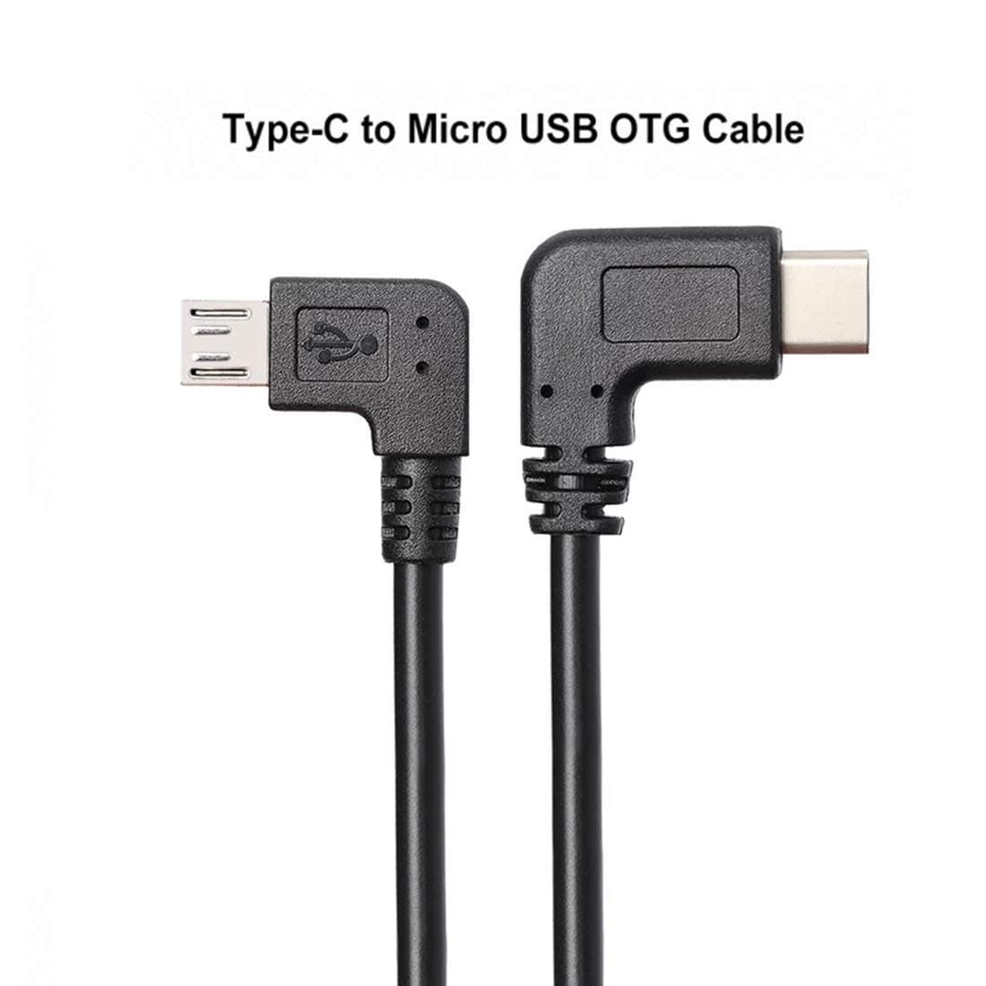 Riipoo USB C to Micro USB Cable, 1ft 90 Degree Type C to Micro USB Cable Male to Male for DJI Mavic 2 Zoom/Mavic 2 Pro/Mavic Air/Mavic Pro/Mavic Pro Platinum/Spark