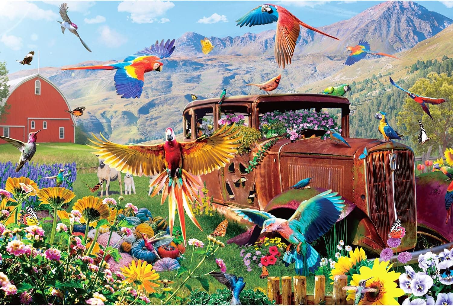 Lavievert Jigsaw Puzzle 1000 Piece Puzzle for Adults and Kids - Farm Birds