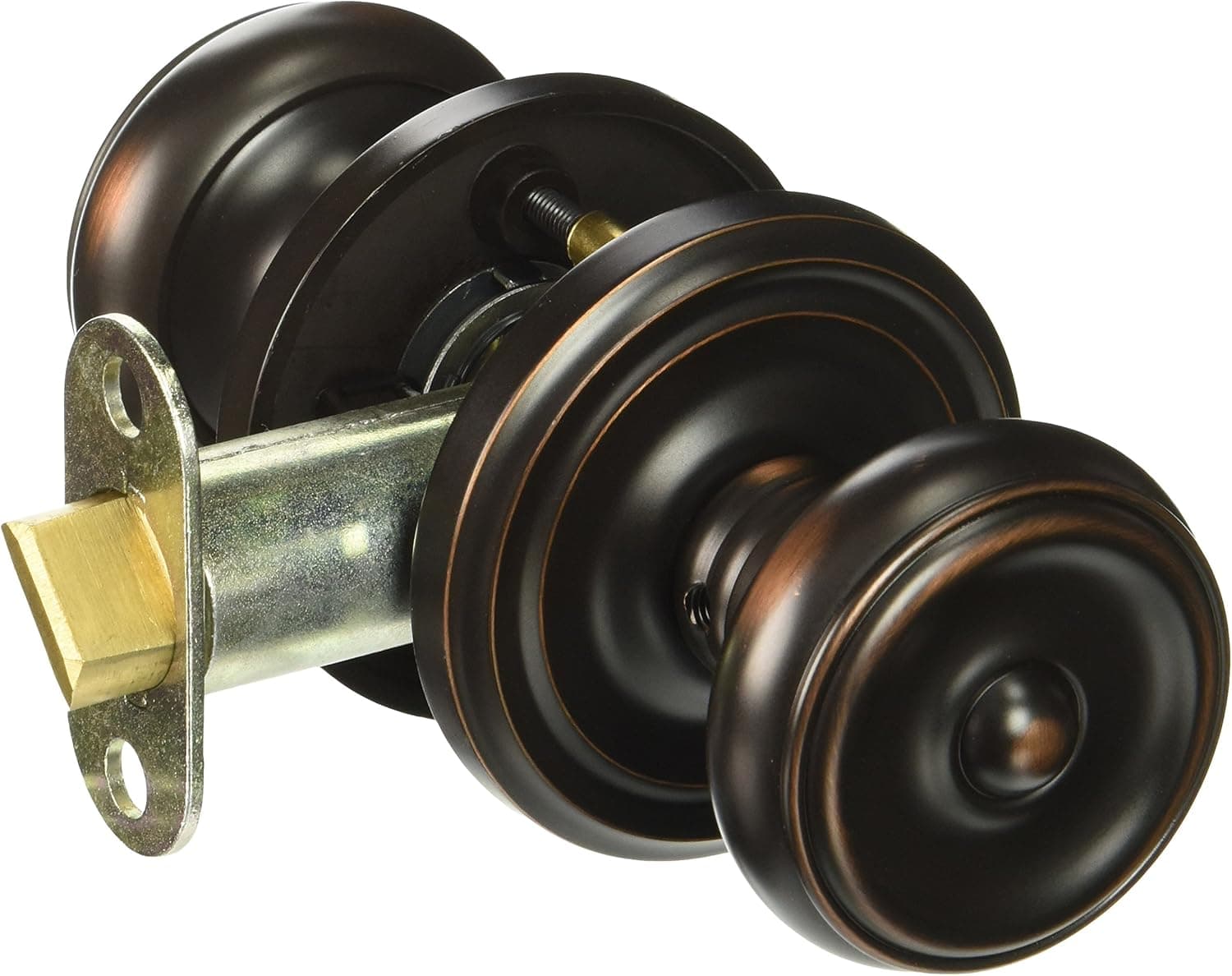 Classic Rosette Set with Waverly Knobs Privacy in Oil Rubbed Bronze. Doorsets.