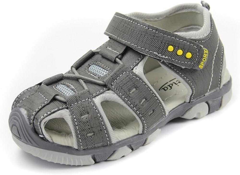Unisex Boys Girls Sport Water Beach Hiking Sandals Closed-Toe Summer Outdoor Athletic Shoes (Toddler/Little Kid)